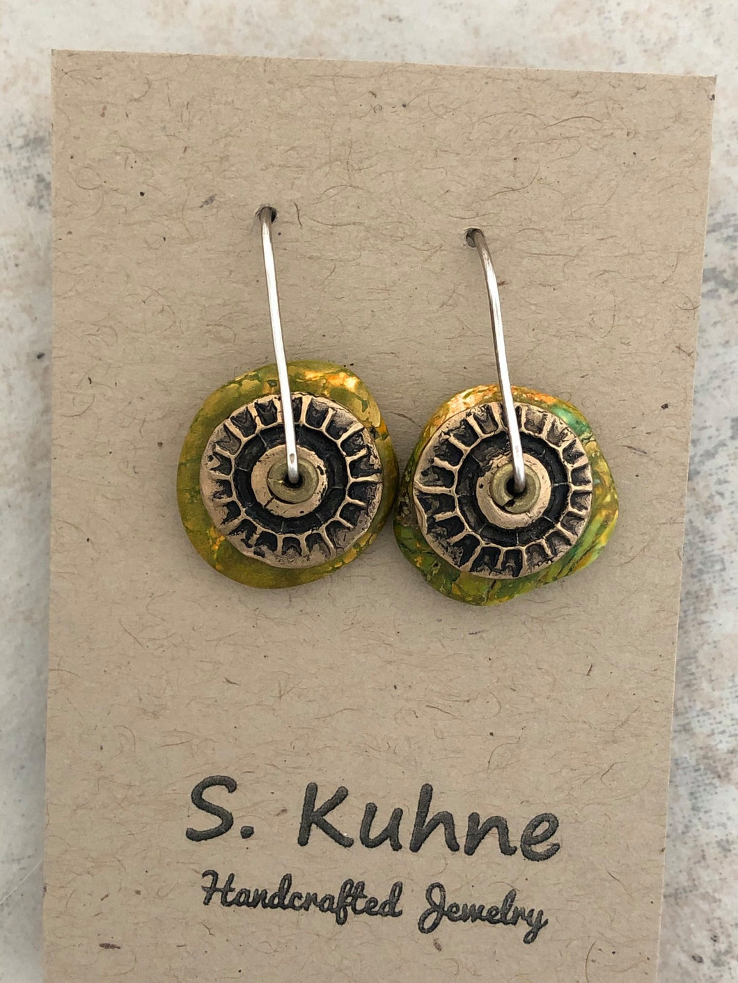 Steam punk and stone earrings